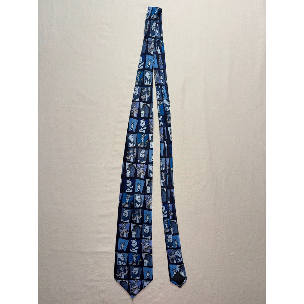 Mens Disney‎ Winnie the Pooh Character Tie Blue Eeyore Piglet Tigger Novelty